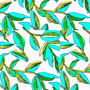 Bright teal and green vine