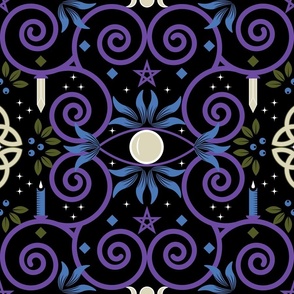 Whimsigoth Witch's Gate / Gothic / Dark Moody / Azure Violet / Large