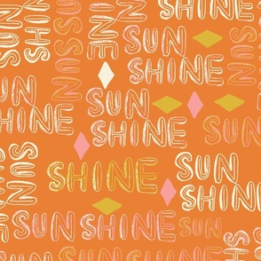 Sunshine And Diamonds On Orange.