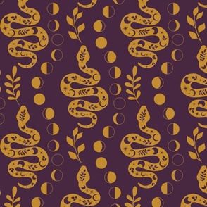 Moons and Snakes (purple/gold)