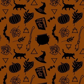 halloween symbols (black/orange)