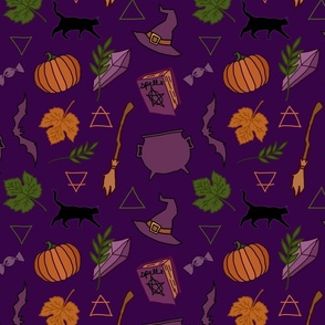halloween symbols (purple/multi)