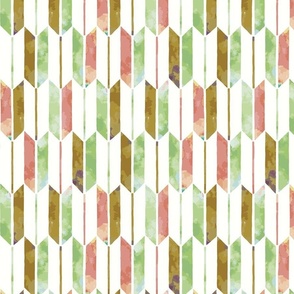 Yagasuri Watercolor Arrows [green-pink] medium
