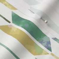 Yagasuri Watercolor Arrows [green-yellow] medium