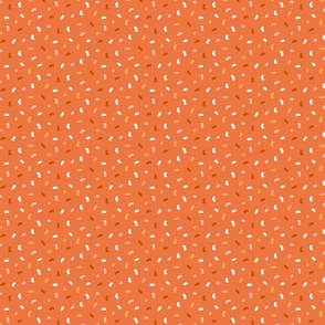 Halloween autumn sprinkles retro funky speckles tangerine spots large