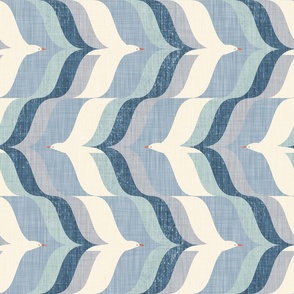 Seagull Chevron -  Blue Gray - l