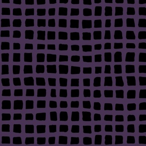 Mesh - Plum on Black (Large Scale)