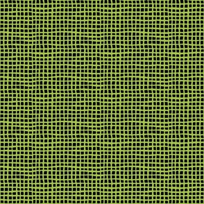 Mesh - Grass Green on Black (Small Scale)