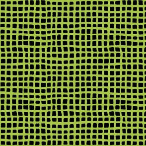 Mesh - Grass Green on Black (Medium Scale)