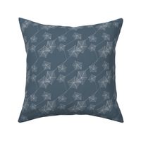 Spider web textile seamless pattern on grey, Small 4 inch