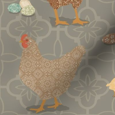 chicken wallpaper dark neutral background