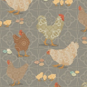 chicken wallpaper dark neutral background