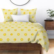 Yellow polka dot simple cute childish art 