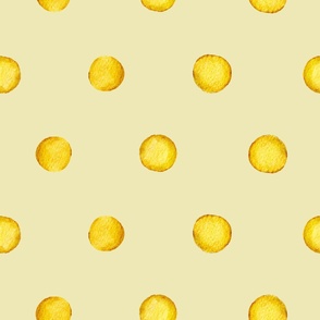 Yellow polka dot simple cute childish art 
