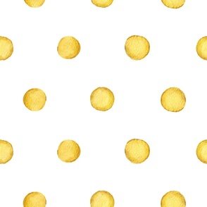 Yellow polka dot simple cute childish art 