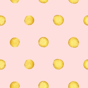 Yellow polka dot simple cute childish art 