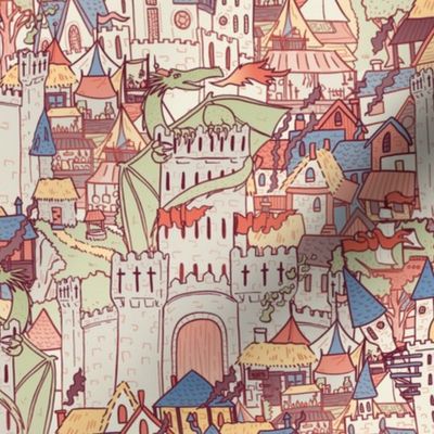 Medieval Fantasy City, parade day colours, medium scale