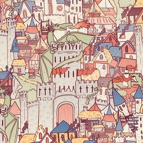 Medieval Fantasy City, parade day colours, medium scale