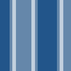 Monochromatic Cobalto Blue Vertical Stripes Cobalt Blue