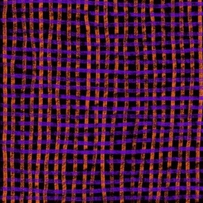 Patchwork of Simple Check Pattern Created from Crayon Lines 12"