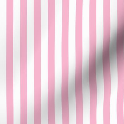 Classic Preppy White and Light Pink stripes
