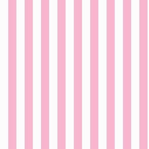 Classic Preppy White and Light Pink stripes
