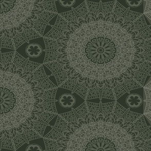Sweet Summer Lace Mandalas-Gothic Green-Woodlands Palette-XL Scale