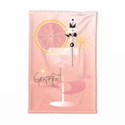 festive beverage recipe tea towels pink grapefruit 27th street sunset