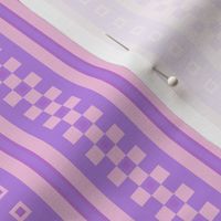 MMNT4 - Jazzy Checked Stripe in Purple and Lavender - 4 inch repeat of stripe pattern
