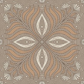 Earthtones cornflower, embroidery patterns, light brown