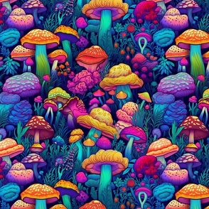 neon mushrooms