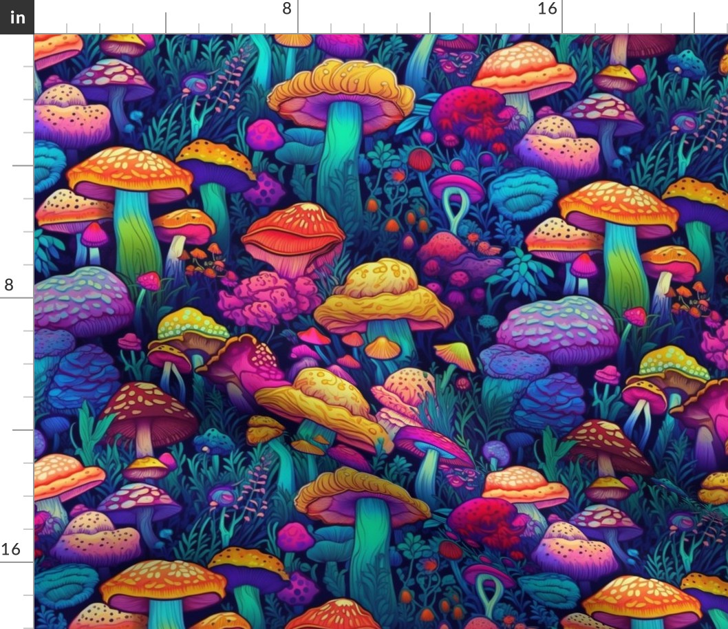 neon mushrooms