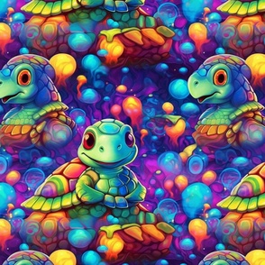 neon space turtle