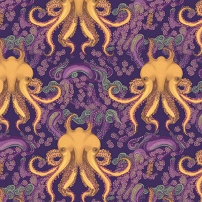 art nouveau octopus of gold