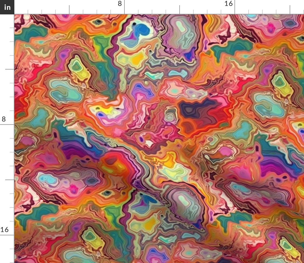 abstract rainbow geodes