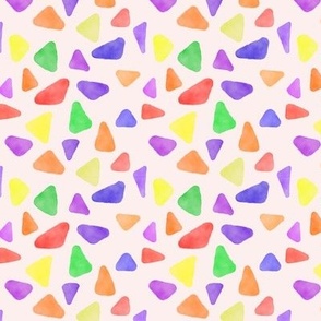 Rainbow Watercolor Triangles