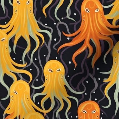 Octopus fun in orange and yellow