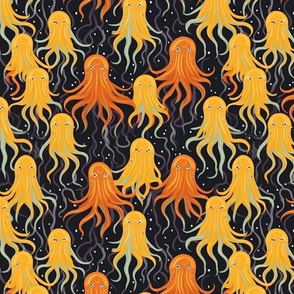 Octopus fun in orange and yellow