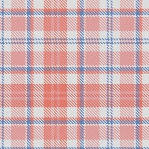 Baby Blue and Baby Pinks White Boxes Plaid