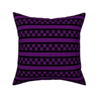 checkerboard stripe purple and black on purple