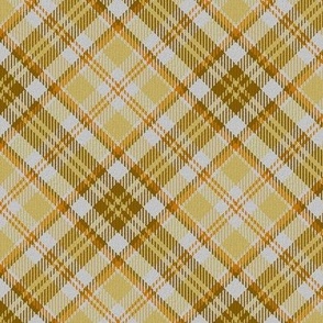 Light Yellow and Brown White Boxes Plaid 45 degree angle