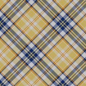 Light Yellow and Dark Blue White Boxes Plaid 45 degree angle