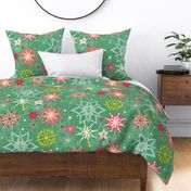 festive holiday stars // emerald green // large