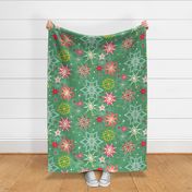 festive holiday stars // emerald green // large