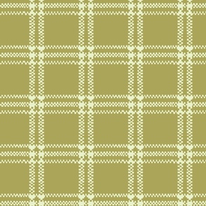 Plaid Rug OliveGreens- Medium Scale Fabric