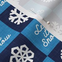 Let it snow - Snowflake Checks - blue/blue - LAD23