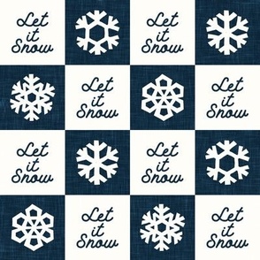 Let it snow - Snowflake Checks - dark blue - LAD23