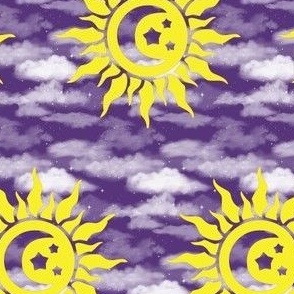 Sun and Moon Purple Sky