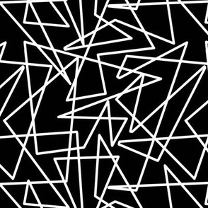 Black and white geometric minimalist print