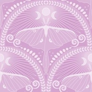 Enchanting Luna Moth / Art Deco / Mystical Magical / Icy Orchid / Small